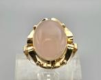 Gouden antieke ring met edelsteen rozenkwarts. 2025/802., Ophalen of Verzenden, Goud, Ring, Met edelsteen