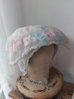 Poffer met rose en blauwe bloemetjes, Ophalen of Verzenden