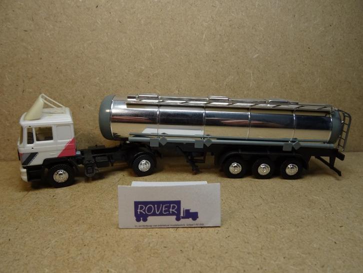 HERPA 1:87, MAN + Tank-Oplegger " HAAS ", Zie Foto`s, Hobby en Vrije tijd, Modelauto's | 1:87, Zo goed als nieuw, Bus of Vrachtwagen
