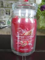 YANKEE CANDLE geurkaars "SPARKLING CINNAMON" Large Jar, Overige materialen, Nieuw, Ophalen of Verzenden, Rood