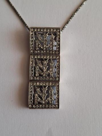 Art deco hanger zilver met zirconia beschikbaar voor biedingen
