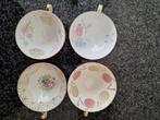 vintage kopjes en schoteltjes bloemen schoteltje gouden rand, Antiek en Kunst, Antiek | Servies los, Ophalen of Verzenden