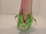 Mooie Murano vaas roze/groen, Ophalen of Verzenden