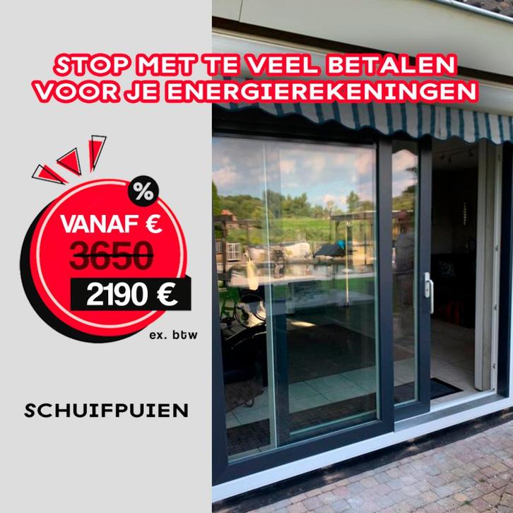 Kozijn Schuifpui Voordeur Tuindeur opmaat, Doe-het-zelf en Verbouw, Kozijnen en Schuifpuien, Nieuw, Schuifpui, Kunststof, 225 cm of meer