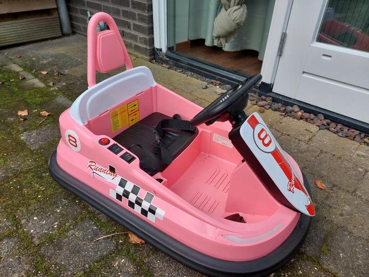 Roze elektrische botsauto 6V, Kinderen en Baby's, Speelgoed | Buiten | Accuvoertuigen, Zo goed als nieuw, Ophalen