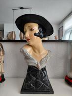 Franse buste met hoed, Antiek en Kunst, Ophalen of Verzenden