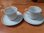 2 x kop en schotel zajecar yugoslavia, Huis en Inrichting, Keuken | Servies, Ophalen of Verzenden, Gebruikt