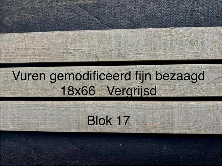 Gemodificeerd Vuren Bekleding - Geborsteld & Vergrijsd, Doe-het-zelf en Verbouw, Hout en Planken, Nieuw, Plank, Vuren, 200 tot 250 cm