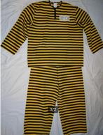 Leuk geel/zwart BOEF/BOEVEN/GEVANGENIS pak (ophalen of verst, Ophalen, Maat 52/54 (L), Carnaval, Kleding