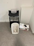 Zeer nette stokke tripp trapp + newborn + babyset, Ophalen of Verzenden, Gebruikt, Meegroeistoel, Stoelverkleiner