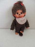 vintage monchichi met slabbetje  en knipper ogen, Ophalen of Verzenden, Gebruikt, Pop