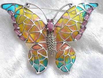 Prachtige Grote Zilveren Tiffany Jugendstil Hanger / Broche beschikbaar voor biedingen