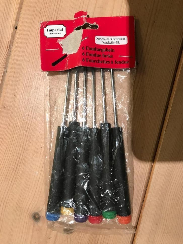 6 losse fonduepennen nooit gebruik nieuw in verpakking, Diversen, Kerst, Nieuw, Ophalen of Verzenden
