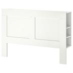 GEZOCHT brimnes hoofdeinde 140cm, Huis en Inrichting, Ophalen, Wit, Tweepersoons, 140 cm