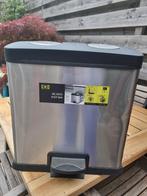 EKO 2 vakken afvalbak prullenbak, Met pedaal, 40 liter of meer, Ophalen of Verzenden, Zo goed als nieuw