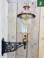 Klassieke oude antieke gietijzeren buitenlamp wandlamp koper, Verzenden