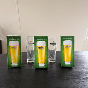 5 x nieuw Heineken bierglas het Ellipse glas bierglazen beschikbaar voor biedingen