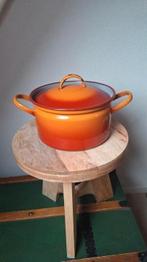 Grote rood emaille pan met deksel, Ophalen of Verzenden