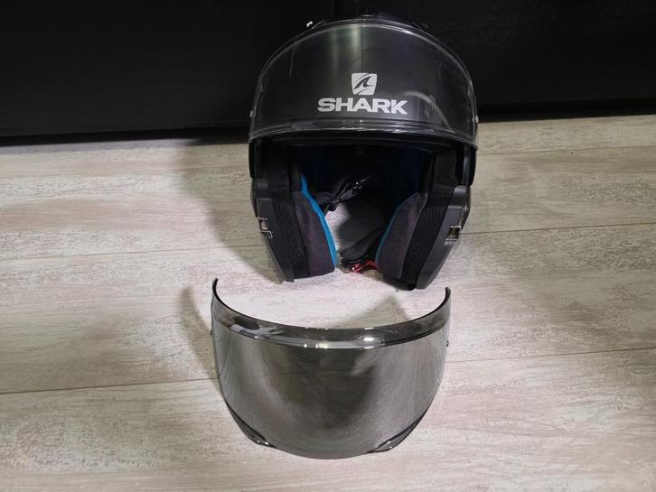 Shark Evo-One 2 • Mat Zwart • Maat S, Motoren, Kleding | Motorhelmen, Dames, Heren, Systeemhelm, S, Shark, Tweedehands, Ophalen of Verzenden