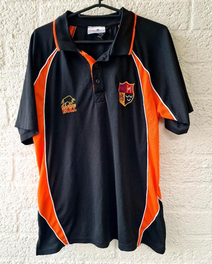 Raging Bull sportpolo zwart/oranje maat S, Kleding | Heren, Polo's, Zo goed als nieuw, Zwart, Ophalen of Verzenden
