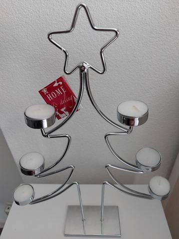 Kerstboom (ijzer) voor waxinelichtjes beschikbaar voor biedingen