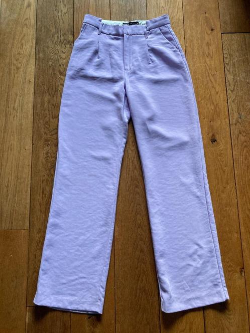 Lila pantalon van Zara Maat XS/S, Kleding | Dames, Broeken en Pantalons, Zo goed als nieuw, Maat 36 (S), Paars, Lang, Ophalen of Verzenden