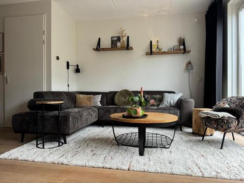 T.E.A.B // BePureHome Statement Hoekbank (links) EcoLeer, Huis en Inrichting, Banken | Bankstellen, Zo goed als nieuw, Vierpersoons of meer