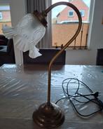 Mooie brocante/antieke tafellamp of pianolamp., Huis en Inrichting, Ophalen, Zo goed als nieuw, Glas, Minder dan 50 cm