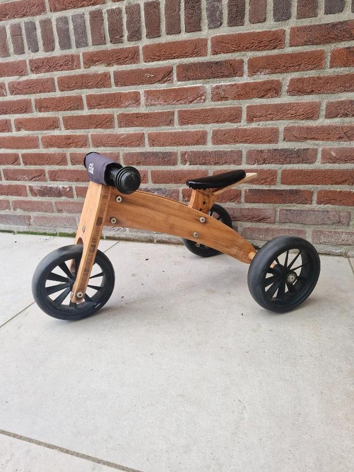 2 in 1 houten loopfiets (driewieler), Kinderen en Baby's, Speelgoed | Buiten | Voertuigen en Loopfietsen, Gebruikt, Loopfiets