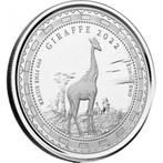 2022 Equatorial Guinea 1 oz Fine Silver Giraffe BU, Ophalen of Verzenden, Zilver