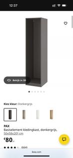 2x IKEA Pax Basiselement 50x58x201 Zwart, Huis en Inrichting, Kasten | Kledingkasten, Ophalen, Gebruikt, 200 cm of meer, 50 tot 100 cm