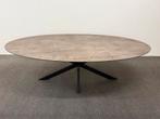 Ovale eettafel HPL marmer print 240x120, Huis en Inrichting, Tafels | Eettafels, 100 tot 150 cm, 200 cm of meer, Ophalen of Verzenden