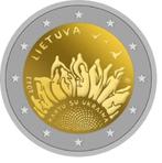 Speciale 2 Euro Litouwen 2023 "Samen met Oekraine" in unc., 2 euro, Ophalen of Verzenden, Overige landen