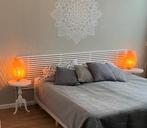 Gratis ophalen houten Hoofdbord/Headbord 240cm breed, Antiek en Kunst, Antiek | Meubels | Bedden, Ophalen