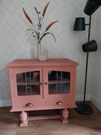 Vintage Theekastje met Glas-in-Lood, Huis en Inrichting, Kasten | Vitrinekasten, Ophalen of Verzenden