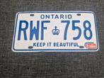 Kentekenplaat Ontario Canada nummerbord Nummerplaat License, Verzamelen, Ophalen of Verzenden, Gebruikt, Auto's
