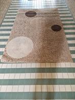 Beige vloerkleed met cirkels 160x230, Gebruikt, 150 tot 200 cm, 200 cm of meer, Bruin