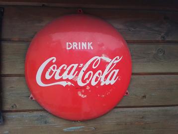 Emaille reclamebord van Coca-Cola  beschikbaar voor biedingen
