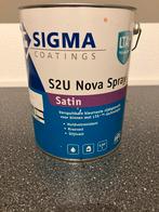 Sigma S2U Nova Spray Satin  5 liter, Doe-het-zelf en Verbouw, Verf, Beits en Lak, Ophalen, 5 tot 10 liter, Wit, Nieuw