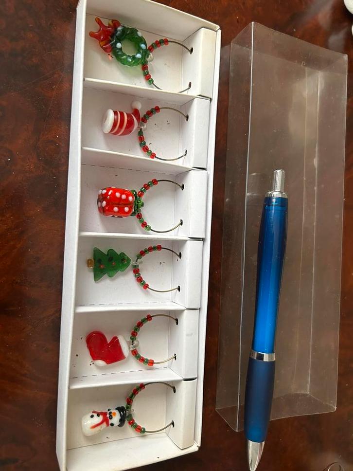 Kerst Wijn Charm Set nog in originele Doos!, Diversen, Kerst, Nieuw, Ophalen