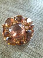 Prachtige oude grote broche met Topaz rhinestons, Sieraden, Tassen en Uiterlijk, Antieke sieraden, Verzenden, Overige materialen