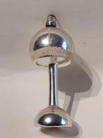 oude kerstbal staande lamp H 8,5 cm zilver, Diversen, Kerst, Ophalen, Gebruikt