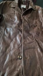 Heren jas Maat 56 leer, Kleding | Heren, Jassen | Winter, Bruin, Maat 56/58 (XL), Ophalen of Verzenden, Front