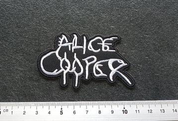 Alice Cooper zwart/witte shaped patch 5 x8 cm beschikbaar voor biedingen