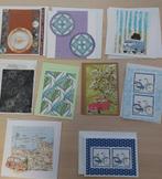 9 zelfgemaakte kaarten., Ophalen of Verzenden, Nieuw, Overige thema's, Knipvel