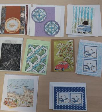 9 zelfgemaakte kaarten.  beschikbaar voor biedingen
