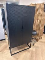 Zwarte Stalen kast, Huis en Inrichting, Kasten | Kledingkasten, Ophalen, Nieuw, 50 tot 100 cm, Metaal