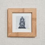 Ets Standbeeld Willem van Oranje Den Haag 10x10 cm met lijst, Minder dan 50 cm, Oorspronkelijke maker, Nieuw, Ophalen of Verzenden