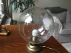 Vintage bol lamp. Met druppel glas. Zou Raak kunnen zijn., Ophalen of Verzenden, Zo goed als nieuw, Glas, Minder dan 50 cm