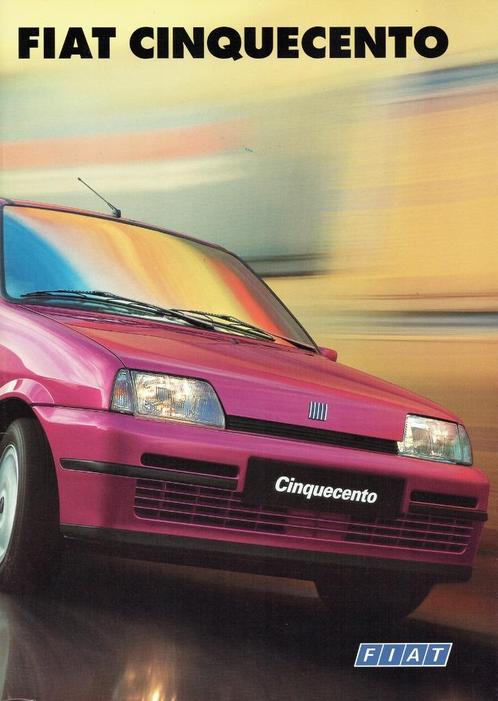 Folder Fiat Cinquecento (1997), Boeken, Auto's | Folders en Tijdschriften, Gelezen, Overige merken, Verzenden